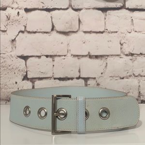 Prada Pebbled Leather Belt, Size 34